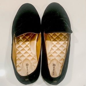 Birdies The Starling Flat Black Velvet Size 9